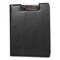 Bond Street Faux-Leather Padfolio, Notched Front Cover with Clipboard Fastener, 9 x 12 Pad, 9.75 x 12.5, Black